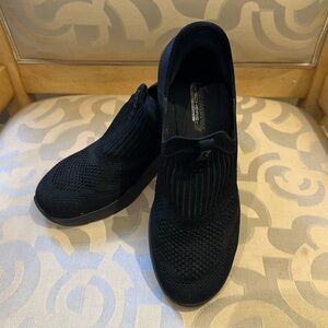 Skechers Mark Nason Black Sneakers with Knit Fabric and Cushioned Sole